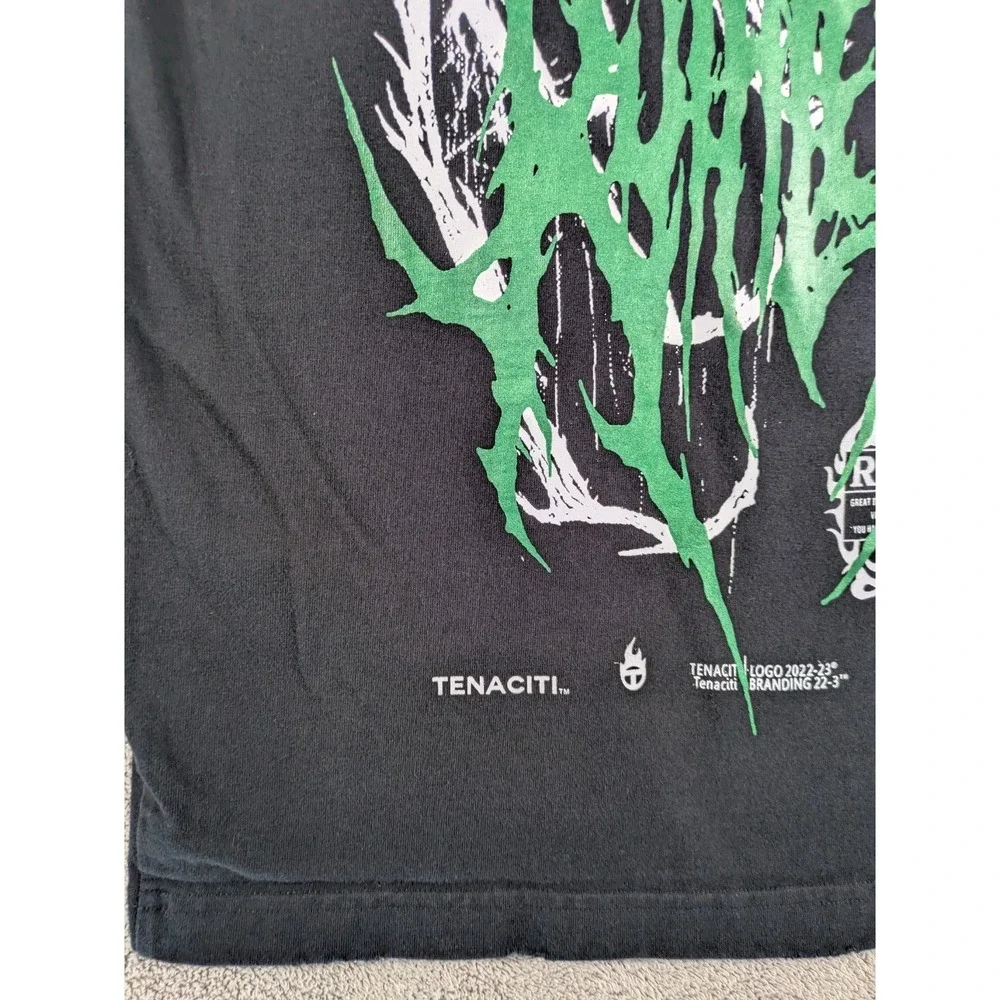 Tenaciti Studios T-Shirt Mens Large Black‎ Ghost Graphic Distressed Streetwear